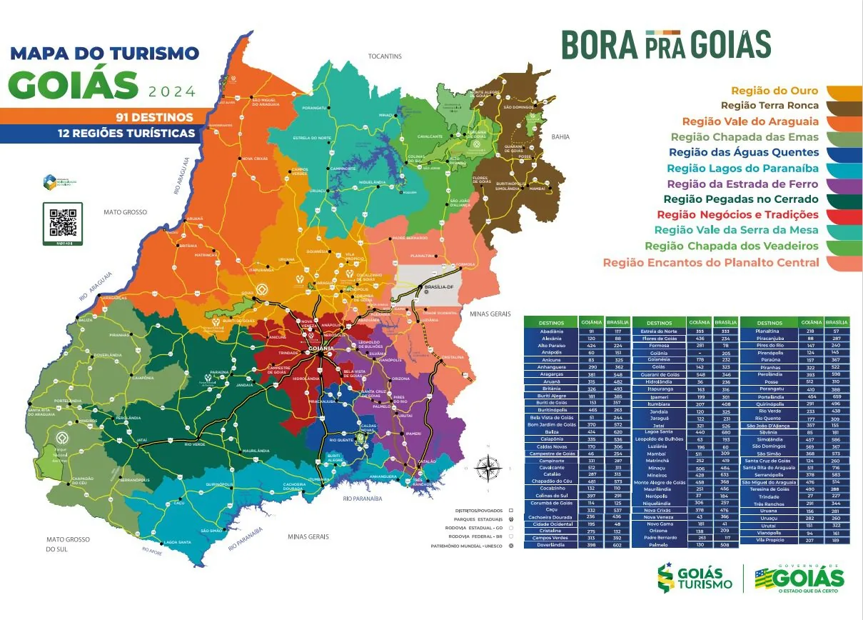Você Sabe Quais Cidades Fazem Parte do Novo Mapa do Turismo de Goiás?