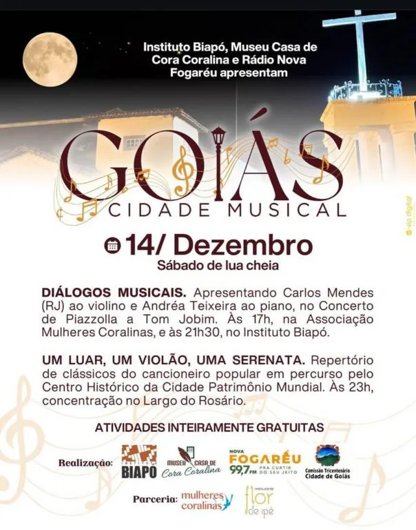 Harmonia e História: Goiás Cidade Musical Reúne Concertos e Serenatas no Centro Histórico