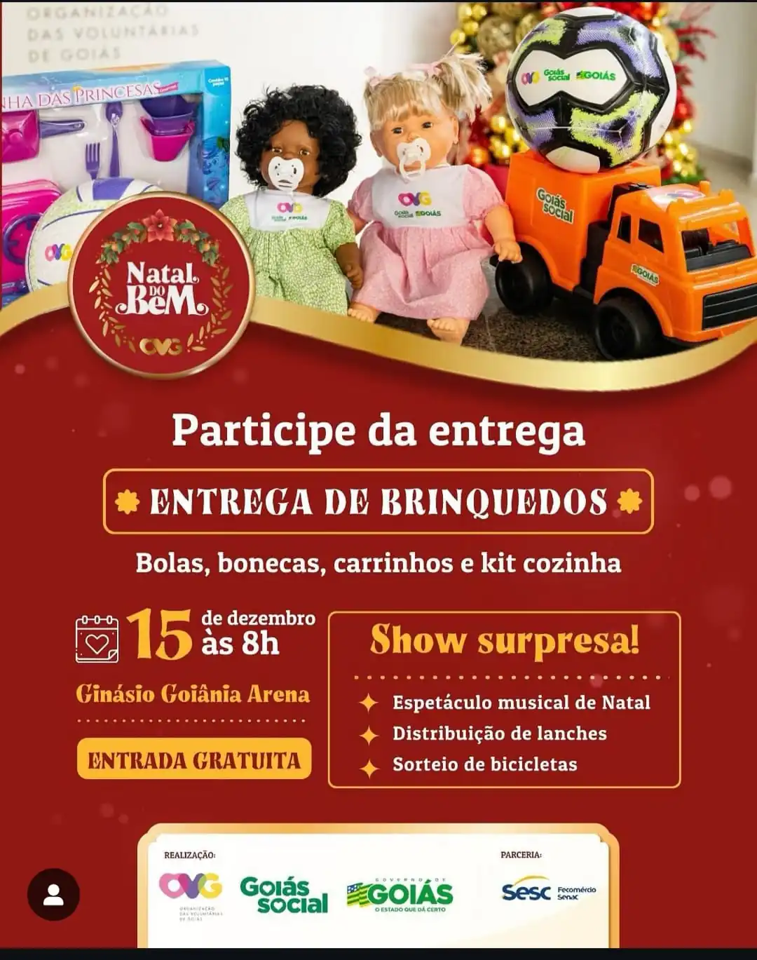 Alegria e Solidariedade no Natal: Goiânia Arena Será Palco de Grande Festa