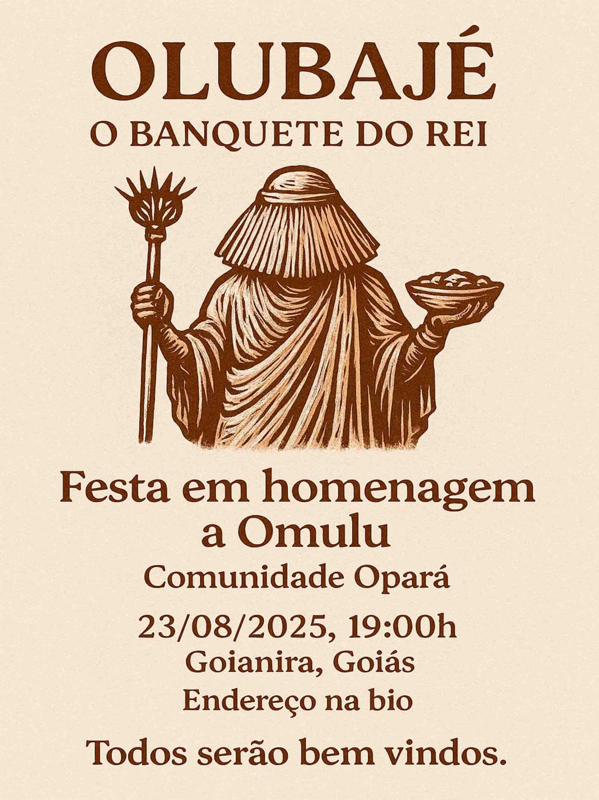 Comunidade Opará realiza Olubajé em Goianira