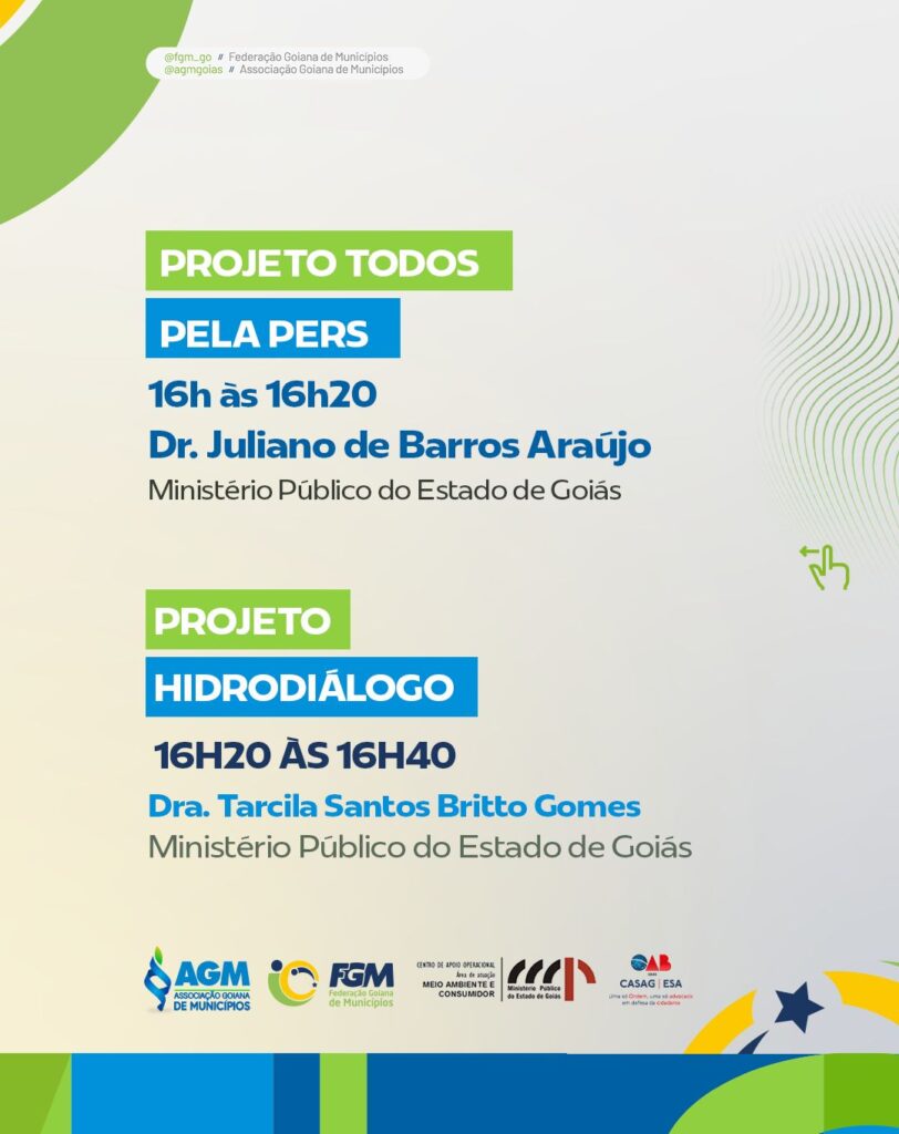 Evento de projetos no Ministério Público de Goiás.