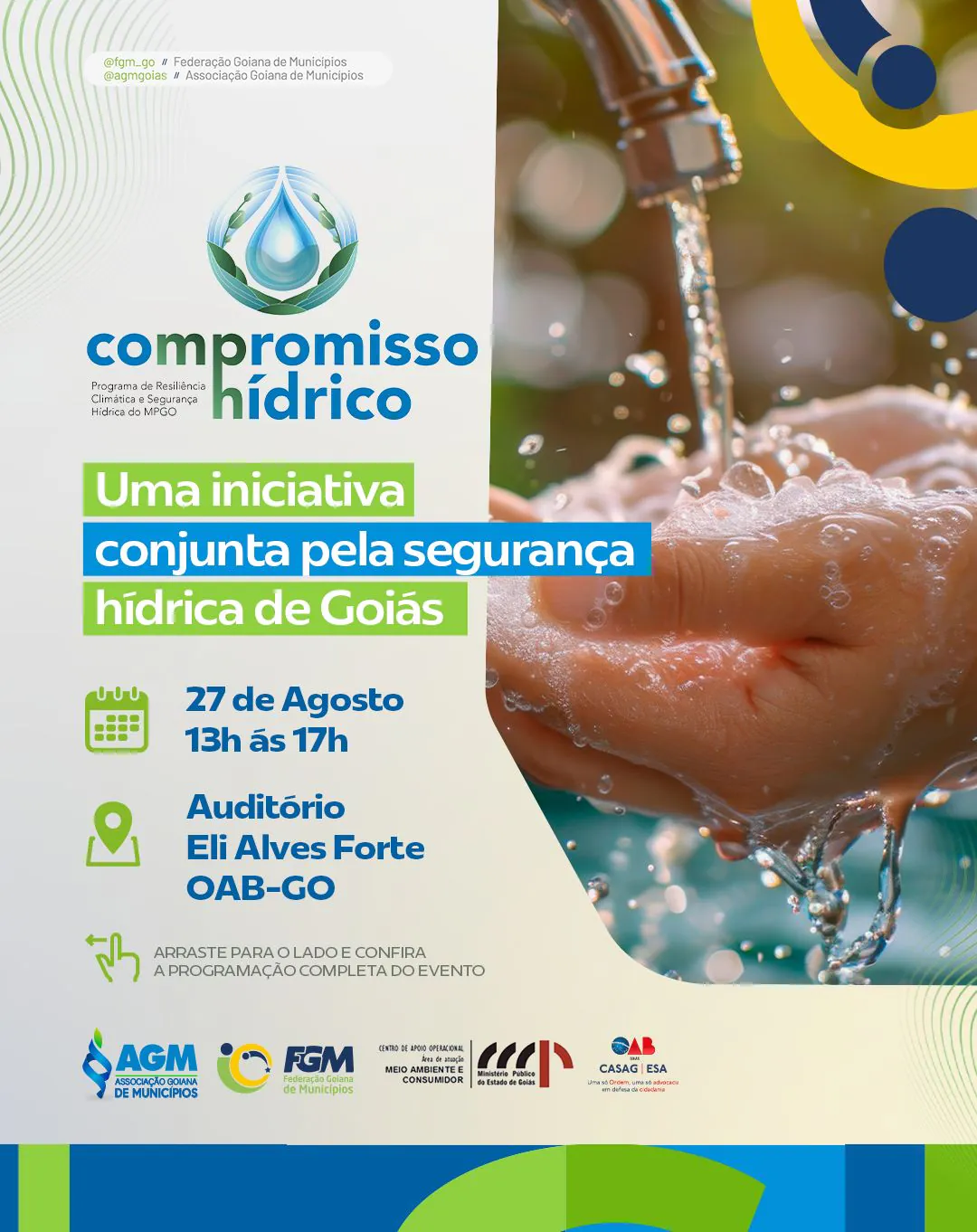 MP de Goiás promove evento “Compromisso Hídrico” para debater segurança hídrica no estado