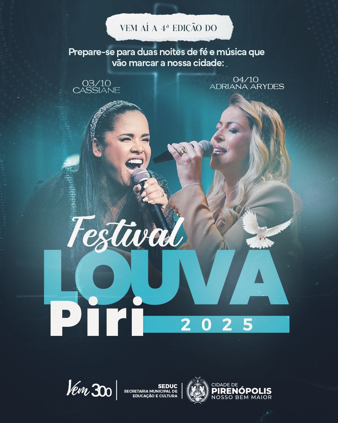 4ª Edição do Louva Piri celebra 298 anos de Pirenópolis com shows de grandes nomes da música cristã