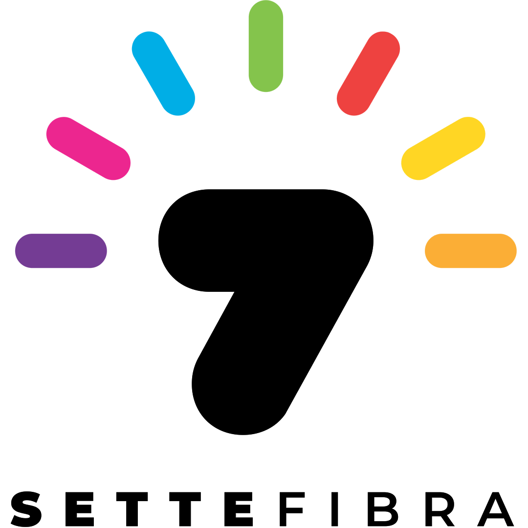 Logotipo colorido com diferentes setas ao redor.