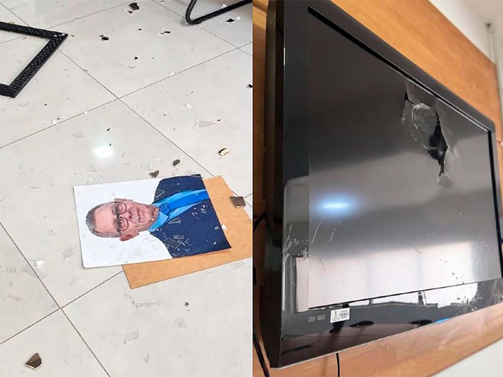 Homem invade Prefeitura de Uruaçu e causa destruição no gabinete do prefeito