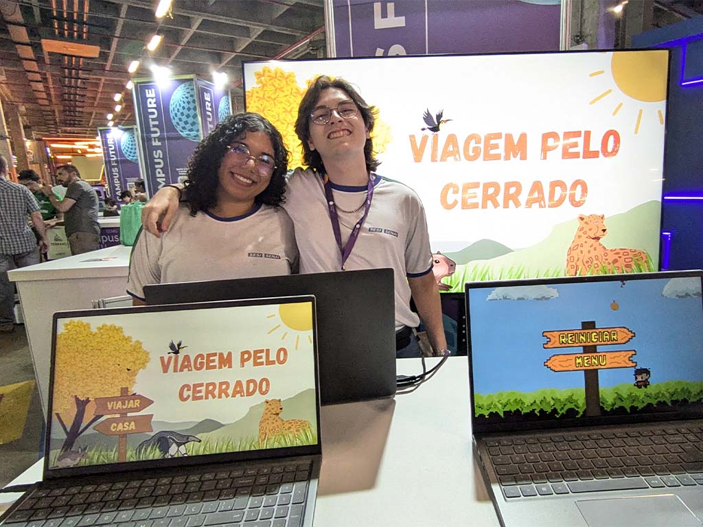 Estudantes do SESI Senai apresentam jogo sobre o Cerrado e se destacam na Campus Party Goiás 2025