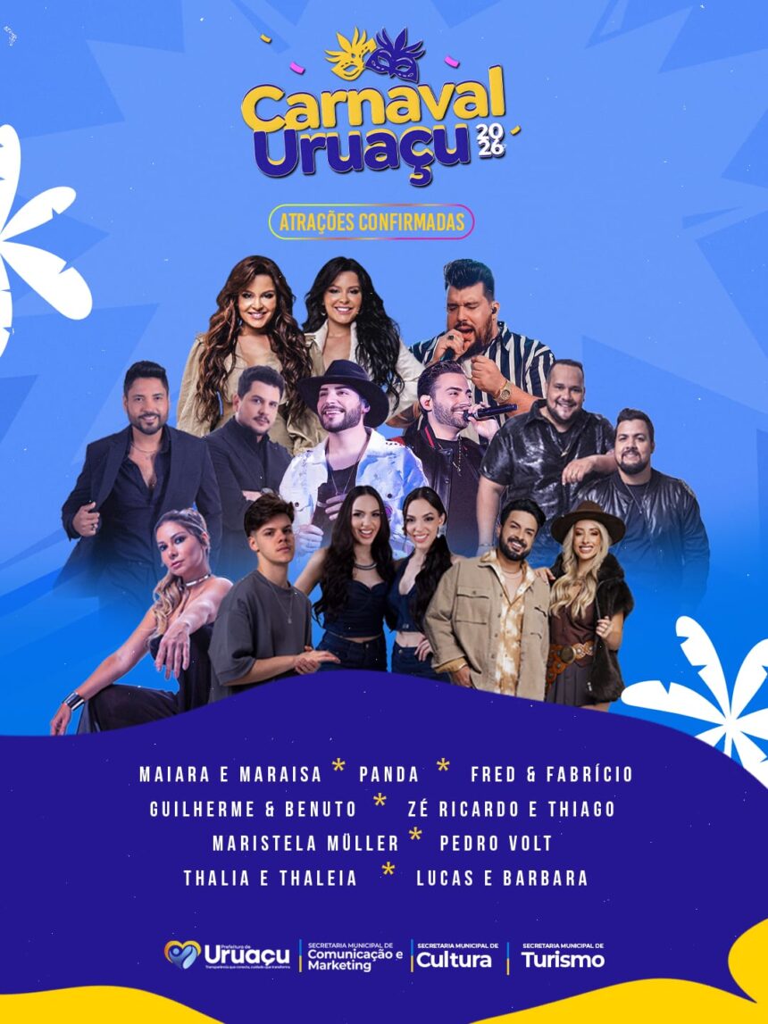 Carnaval Uruaçu 2026 promete folia histórica com grandes shows e valorização cultural