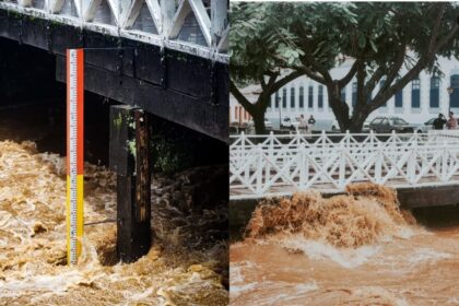 Rio Vermelho transborda novamente e provoca alagamentos na Cidade de Goiás