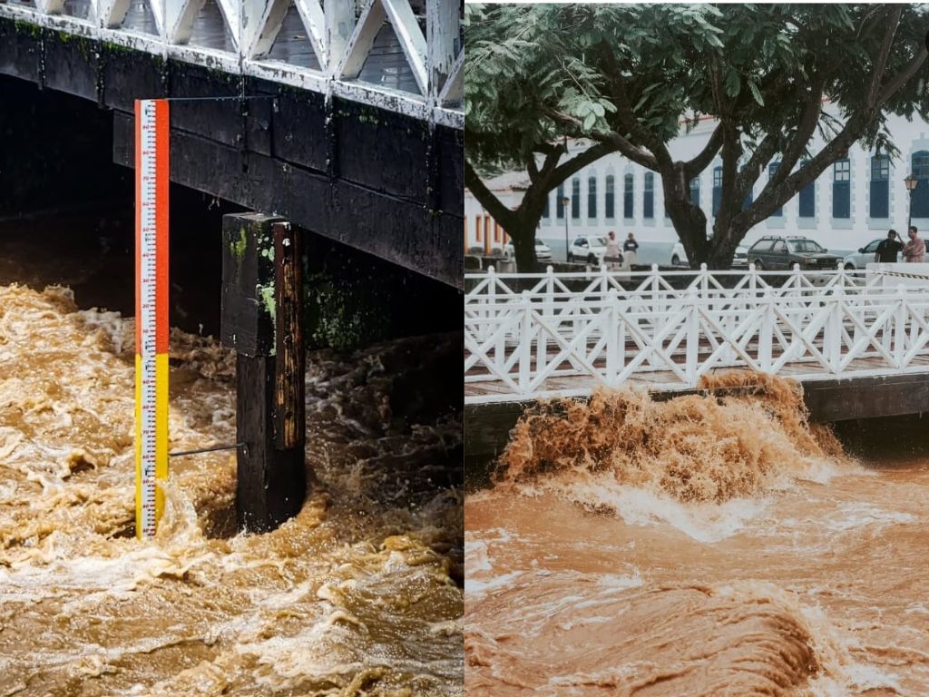 Rio Vermelho transborda novamente e provoca alagamentos na Cidade de Goiás