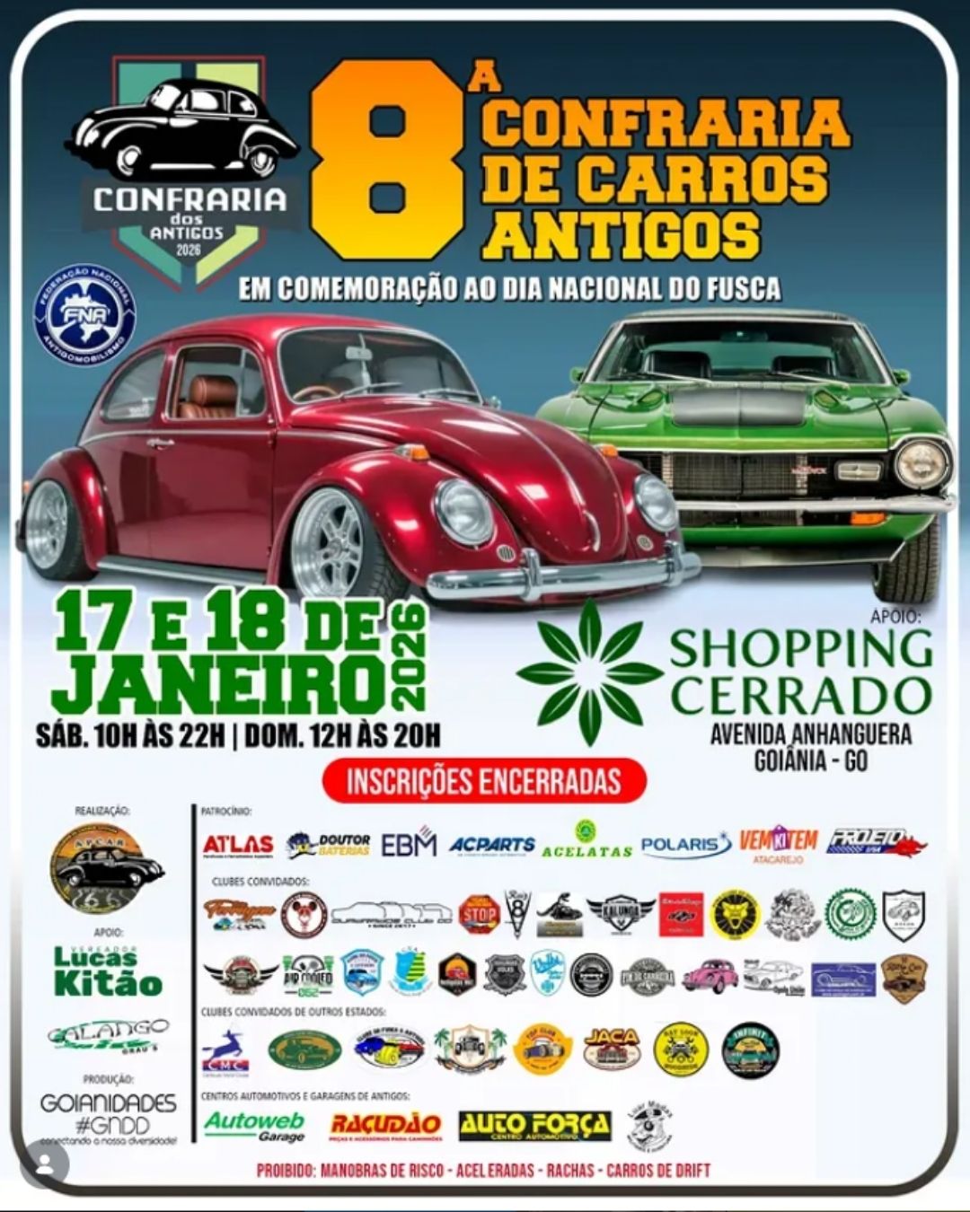 Exposição reúne 800 carros antigos em Goiânia