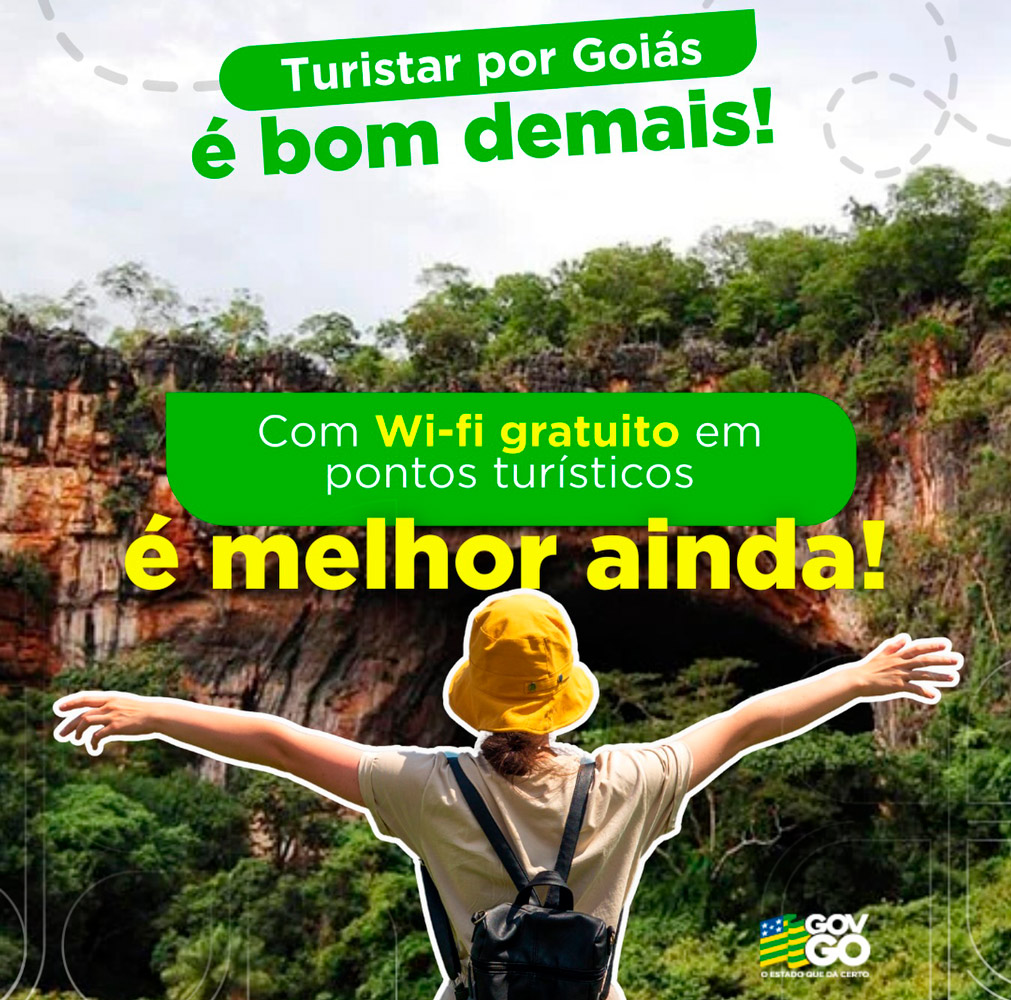 Governo de Goiás instala 40 pontos de Wi-Fi público para impulsionar turismo em locais estratégicos