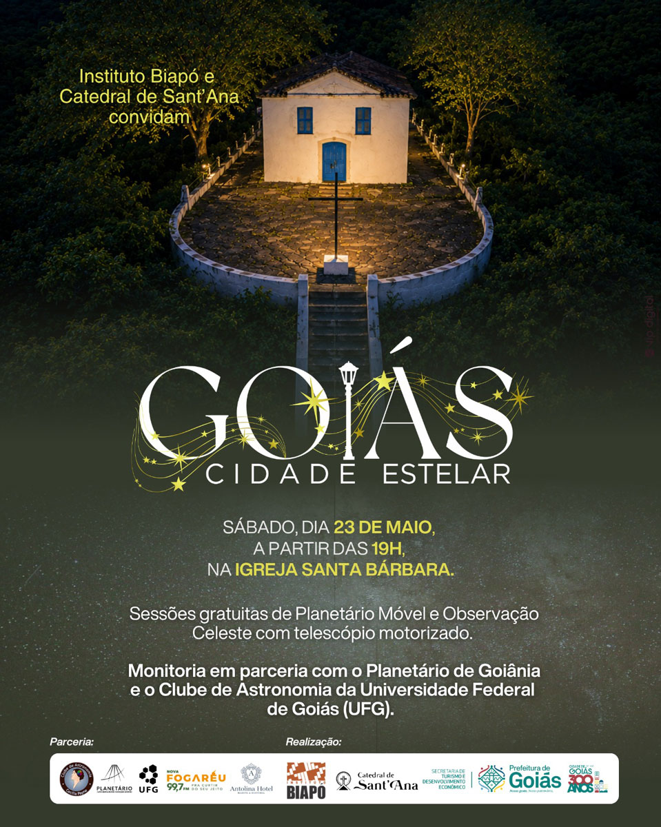 Cidade de Goiás recebe edição do “Goiás, Cidade Estelar” com observação do céu e planetário móvel