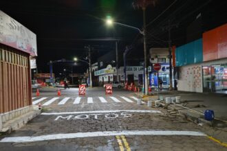 Uruaçu reformula cruzamento das Avenidas Tocantins e Transbrasiliana com faixas exclusivas para motos