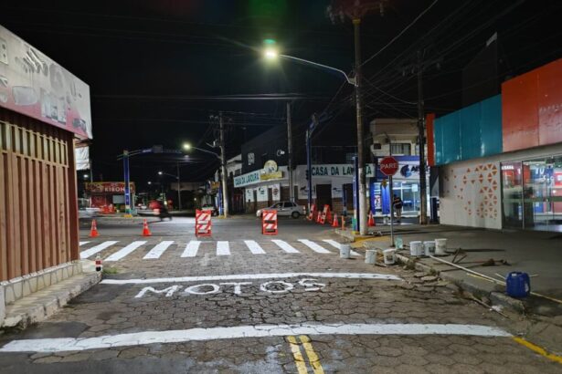Uruaçu reformula cruzamento das Avenidas Tocantins e Transbrasiliana com faixas exclusivas para motos
