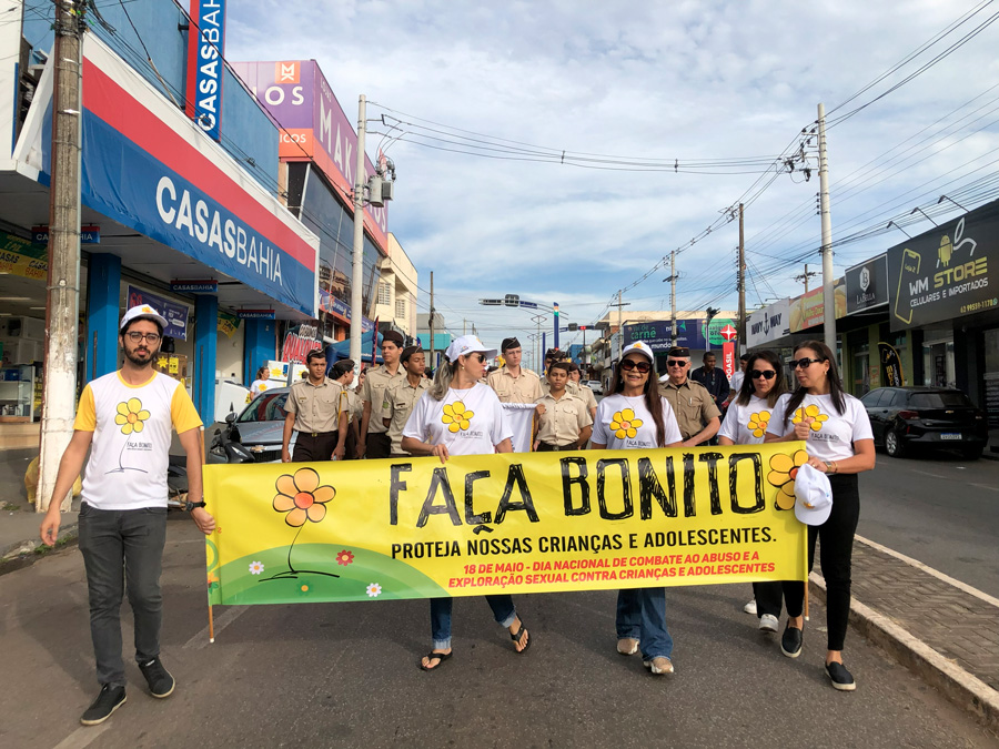 Uruaçu realiza caminhada “Faça Bonito” e reforça combate ao abuso sexual infantil