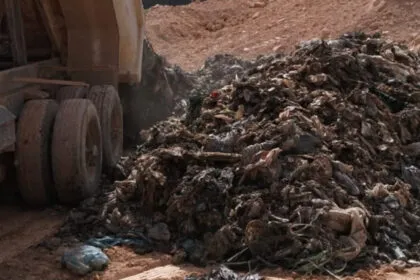 Padre Bernardo: 20% do lixo que atingiu o córrego Santa Bárbara já foi removido Padre Bernardo: 20% do lixo que atingiu o córrego Santa Bárbara já foi removido