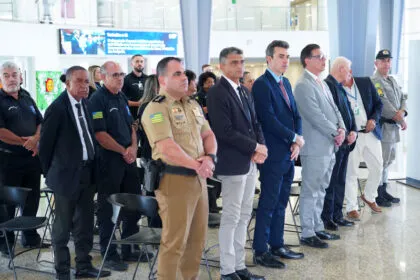 Cerimônia no Palácio Maguito Vilela celebra formatura de policiais legislativos em curso de padronização e controle operacional Cerimônia no Palácio Maguito Vilela celebra formatura de policiais legislativos em curso de padronização e controle operacional